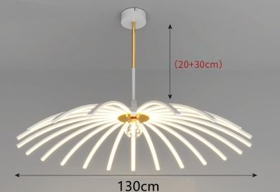 Led Chandelier In Dining Room Bedroom (Option: White A-22heads-Tricolor dimming)