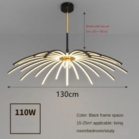 Led Chandelier In Dining Room Bedroom (Option: Black B-22heads-Tricolor dimming)