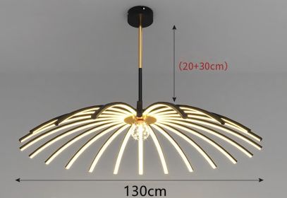 Led Chandelier In Dining Room Bedroom (Option: Black A-22heads-Tricolor dimming)